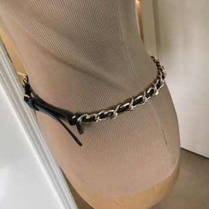 Black Gold - Plated Chain Belt Adjustable Small/Medium 38”